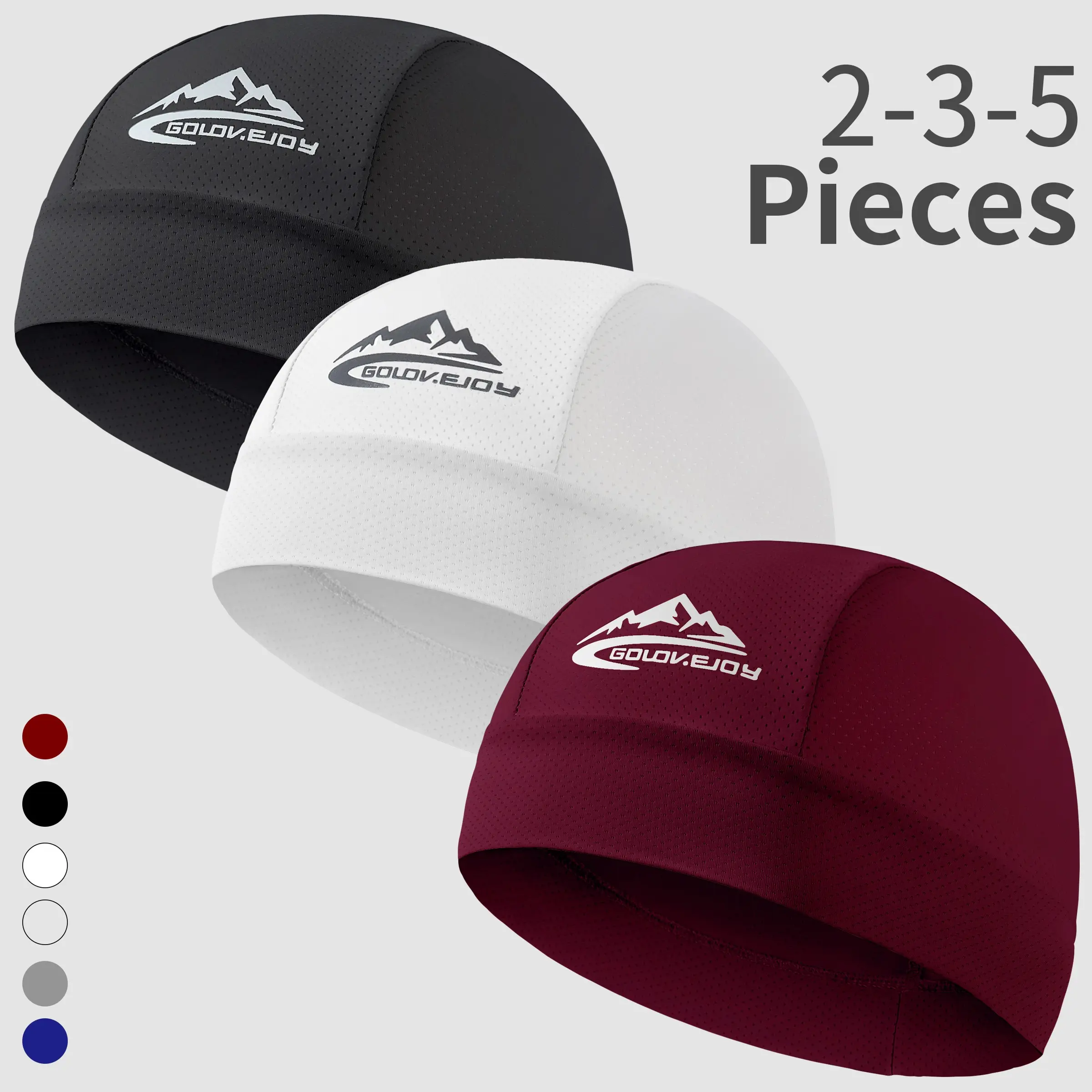 Cooling Skull Cap Helmet Liner for Men and Women, Breathable Mesh Sweat Wicking Lightweight Quick Dry Under Helmet Cap for Cycling, Motorcycle, Hard Hat and Running