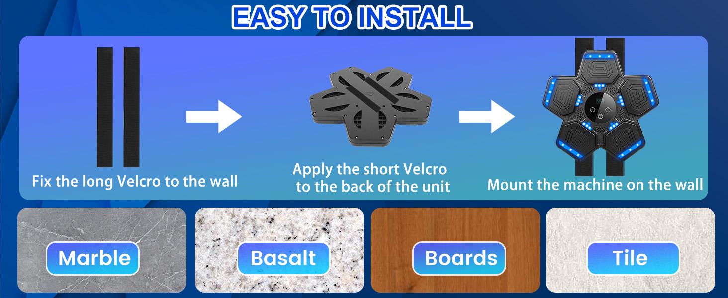 Smart Music Boxing Game Kids: Bluetooth Wall Mounted Punching Pad with 5 Hitting Targets - Family Indoor Activity Fitness - Ages 6-12 Boys Girls Birthday Gifts Including Boxing Gloves