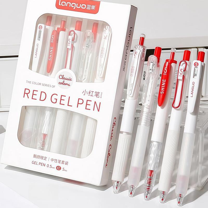 Gel Pen Set,  1 Set  Quick Dry Ink Pen, Aesthetic Retractable Pen, Smooth Writing Pen, Retractable Gel Pens for Writing, Journaling, School, Office