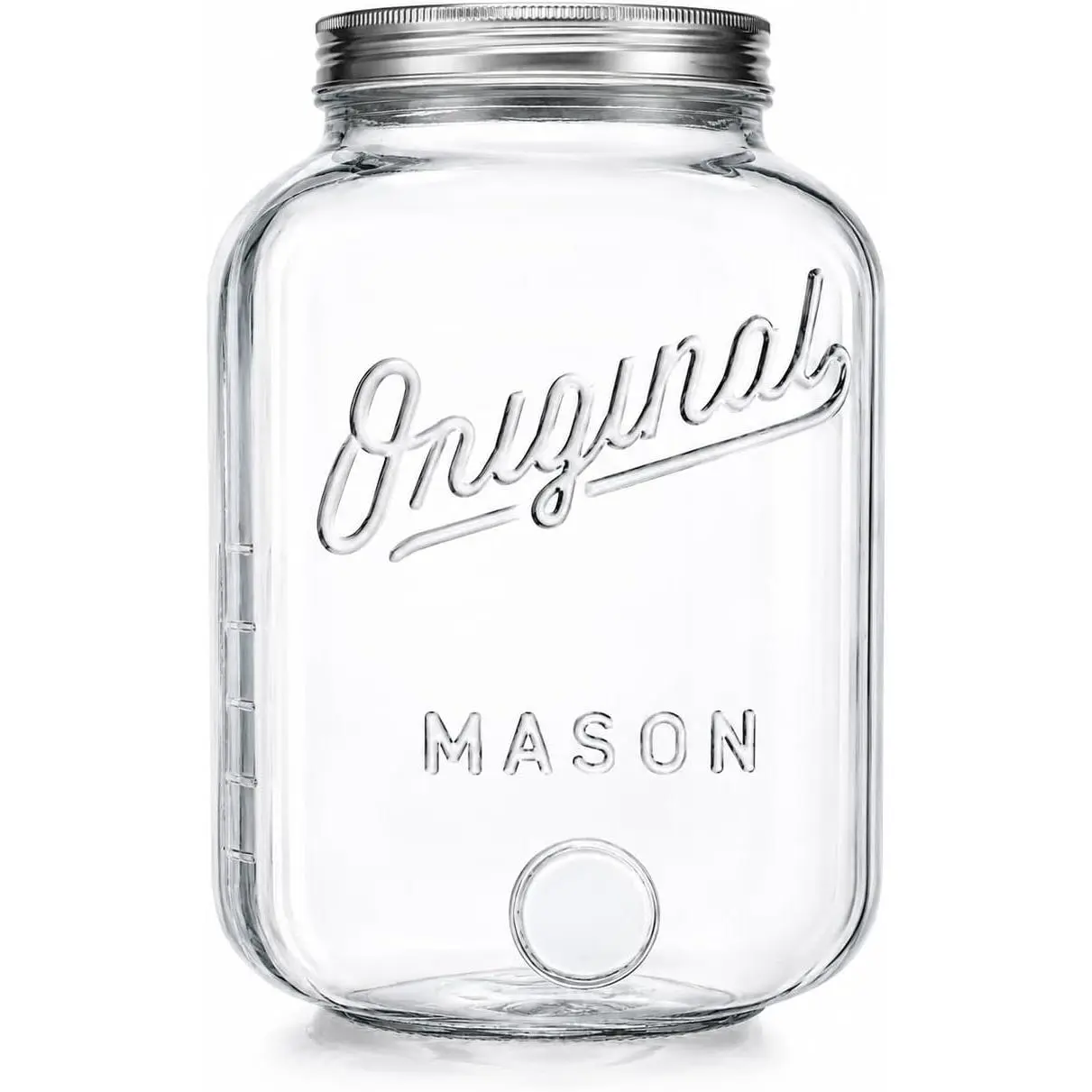 Large 2 Gallon Glass Jar with Airtight Lid, Mason Jar Extra Wide Mouth for Flour Sugar  Storage Containers, Canning Jars for Bulk Sun , Kombucha, Cookie, Pickle, Fermenting Canisters