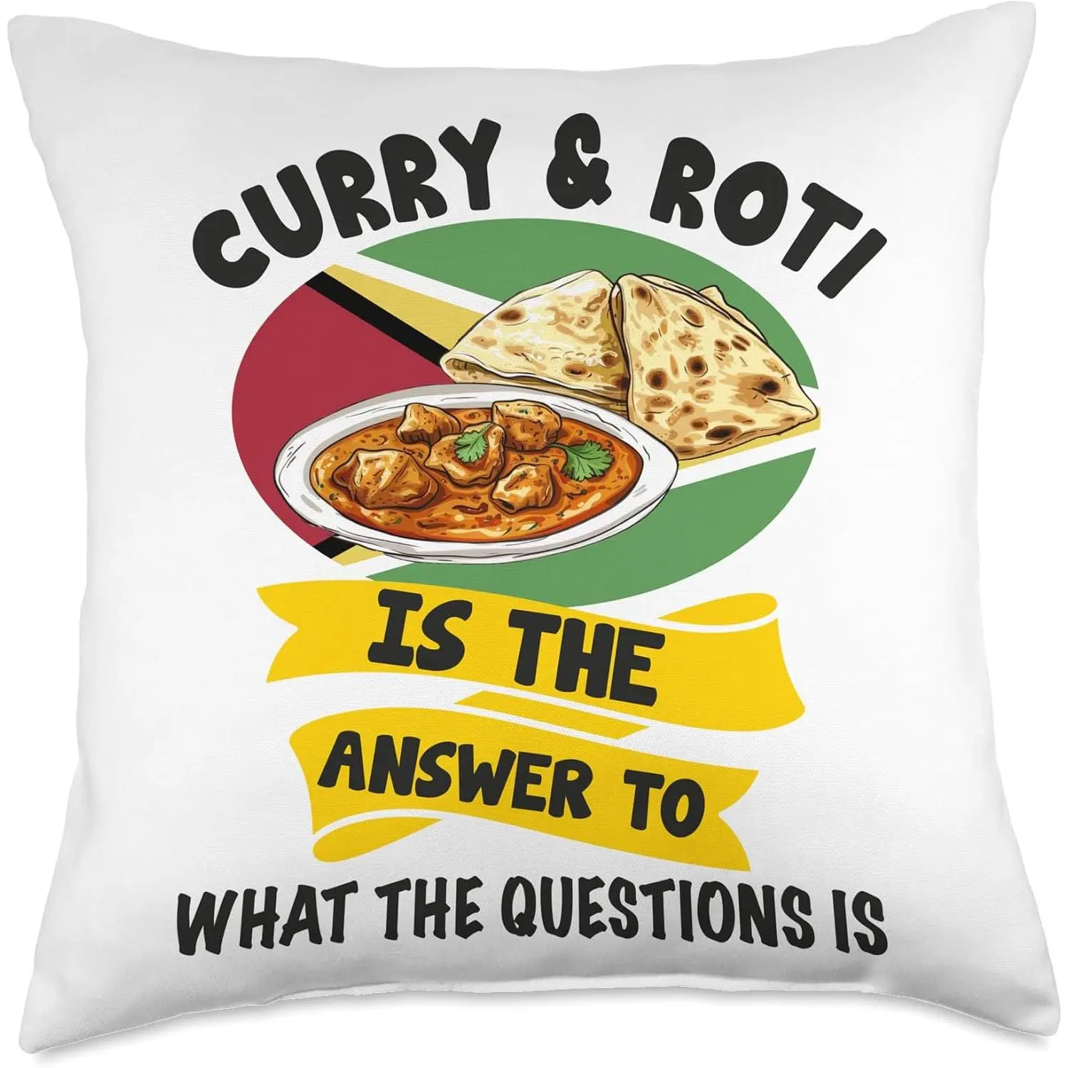 Guyana Food Pepperpot Guyanese Flag Men Heritage Throw Pillow
