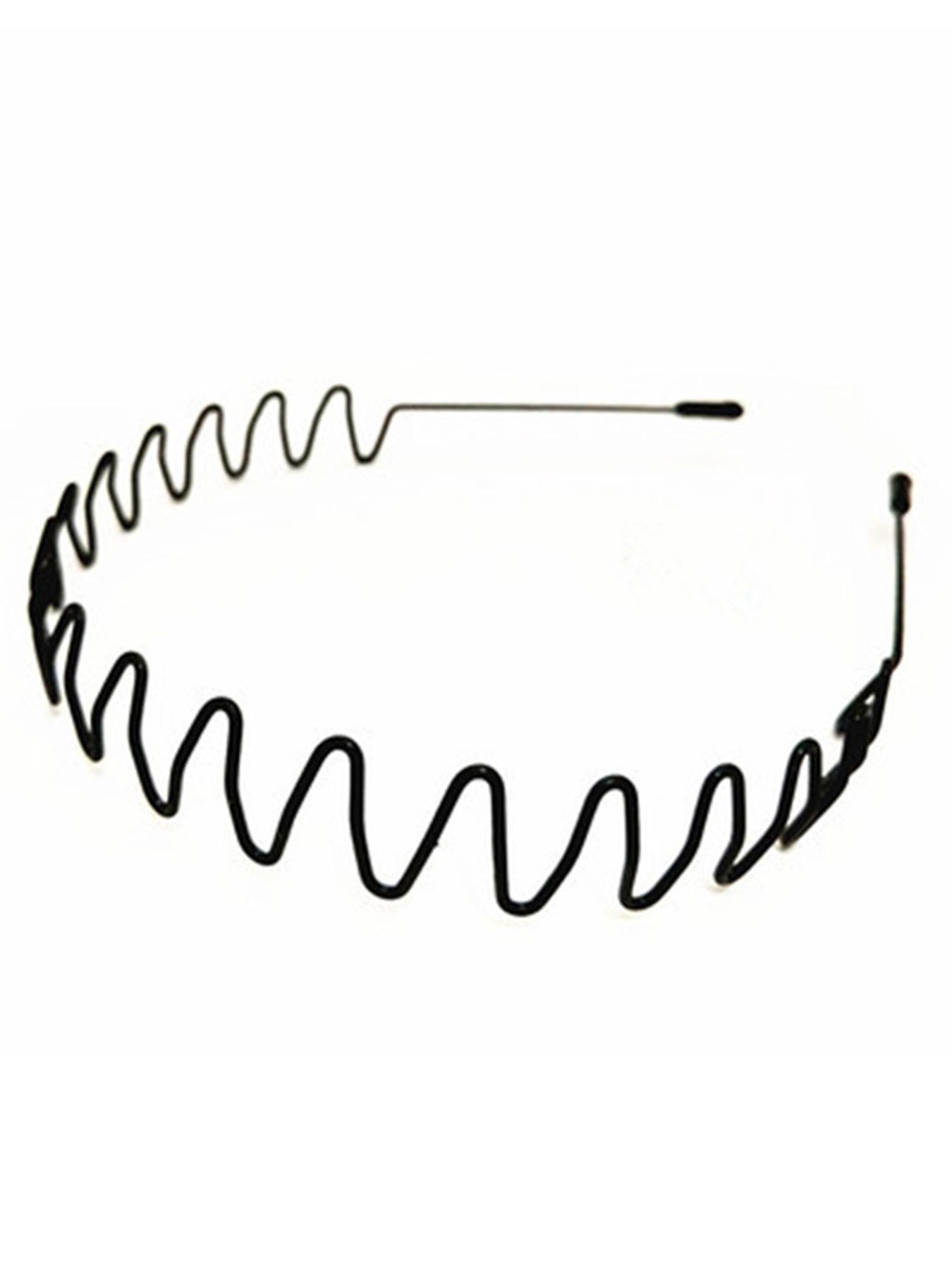 Minimalist Metal Hair Hoops, Casual Wavy Design Hair Hoops, Non Slip Hair Hoops for Outdoor Sports, Fashion Hair Accessories for Women & Men, Workout Headband