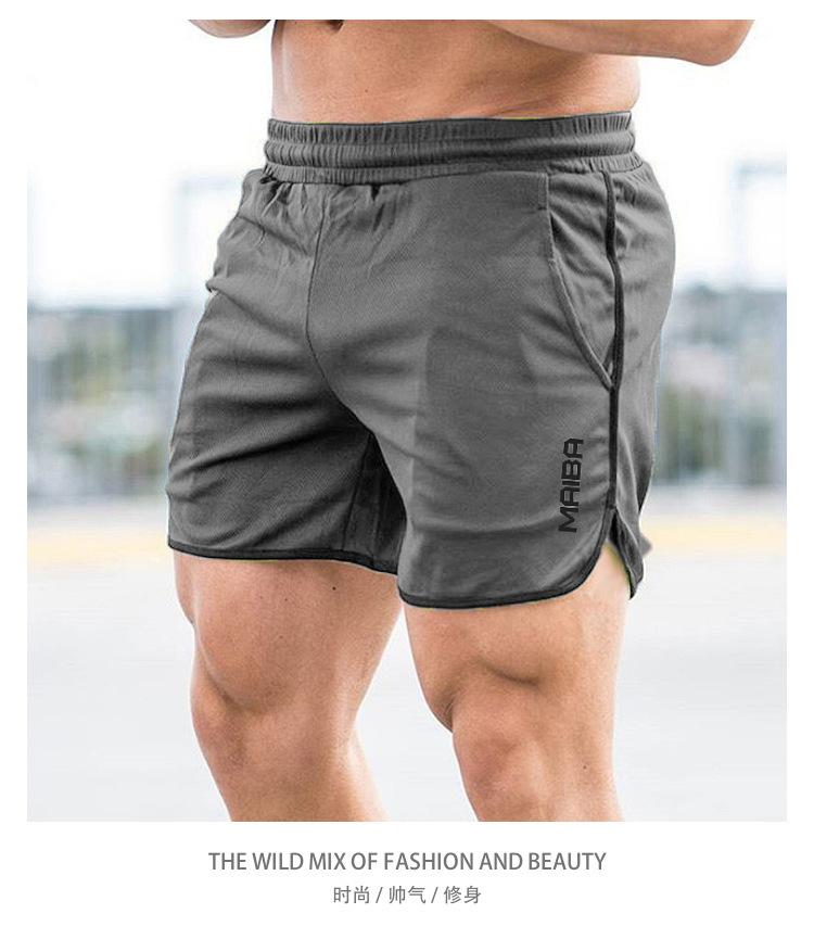 Men's Muscle Shorts, Breathable Quick Dry Running Shorts, Summer Lightweight Training Quarter Shorts, Sports Fitness Bottoms