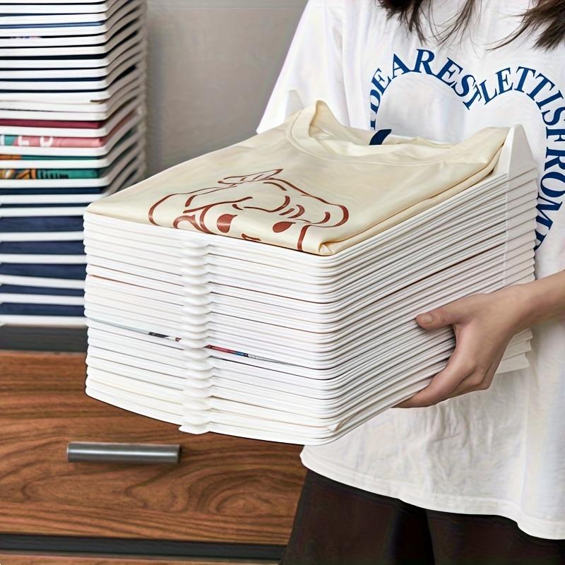 20pcs Stackable Clothes Folders - Portable Plastic Shirt, Space-Saving Compact Storage for Wardrobe, Closet, Home Organization, Closet Organizers And Storage, Durable lightweight organizer, Mounted Closet Systems