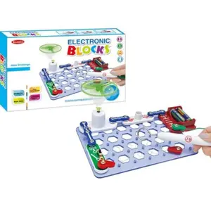 Electronic Building Blocks Science Experiment Kit, Circuit Building Fun, Stem Learning Toy for Kids Aged 8+, Includes Aaa Batteries