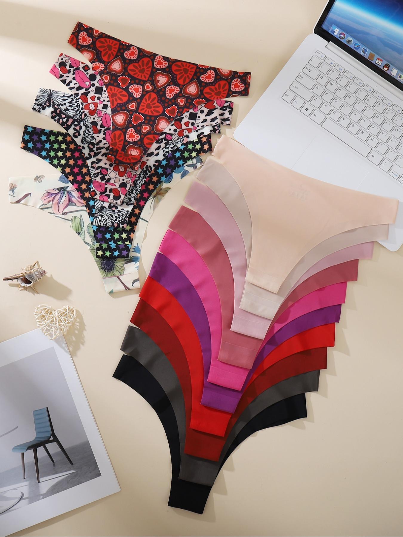 Women's All Over Print Leopard Thong, Soft Cute Comfy Breathable Fitted Panty for Daily Wear, Women's Underwear for All Seasons