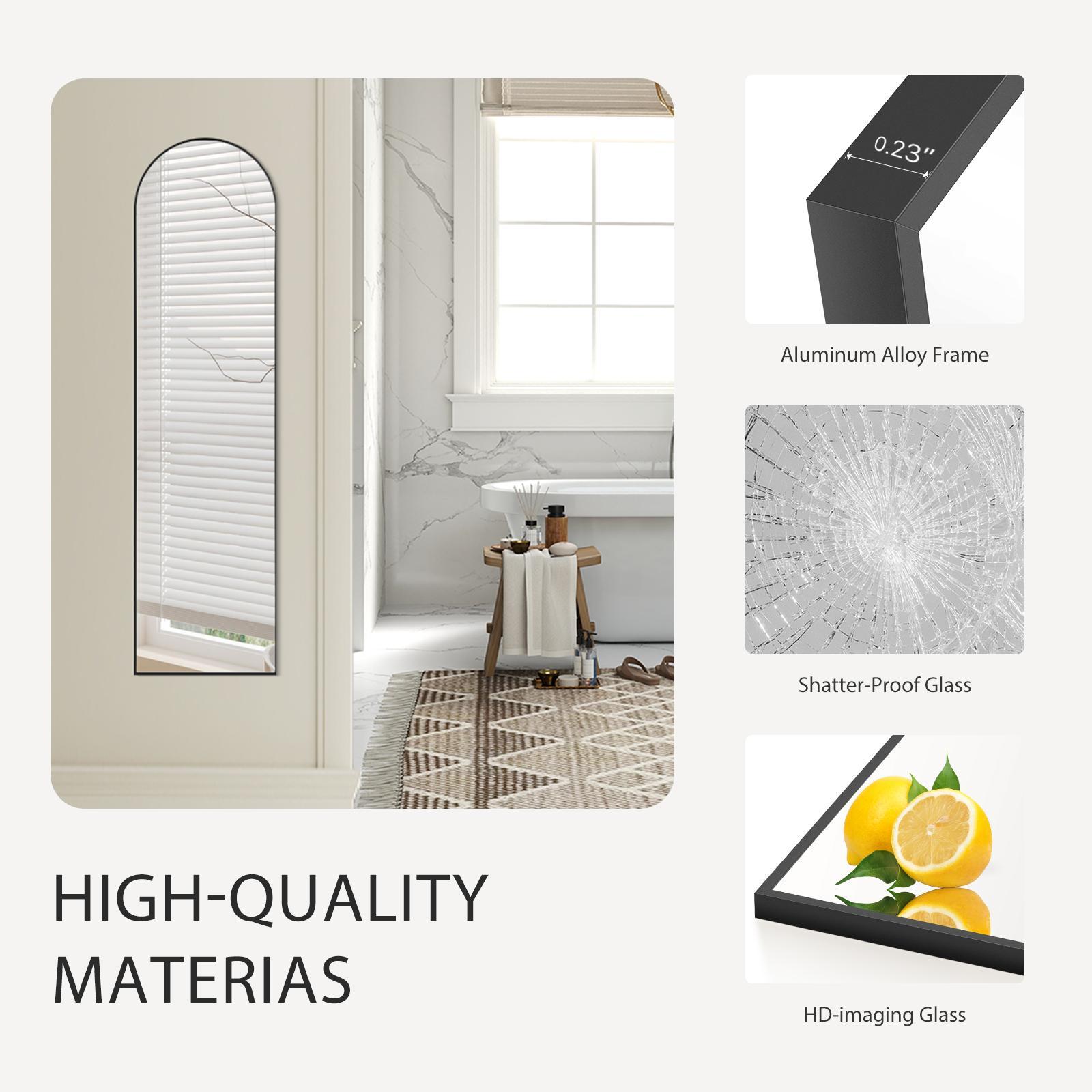 56"x15" Rectangle Full Length Standing Floor Mirror – Full Body Mirror for Bedroom, Living Room & Dressing Areas, Sleek Rectangle Design to Complement Modern/Contemporary Decor