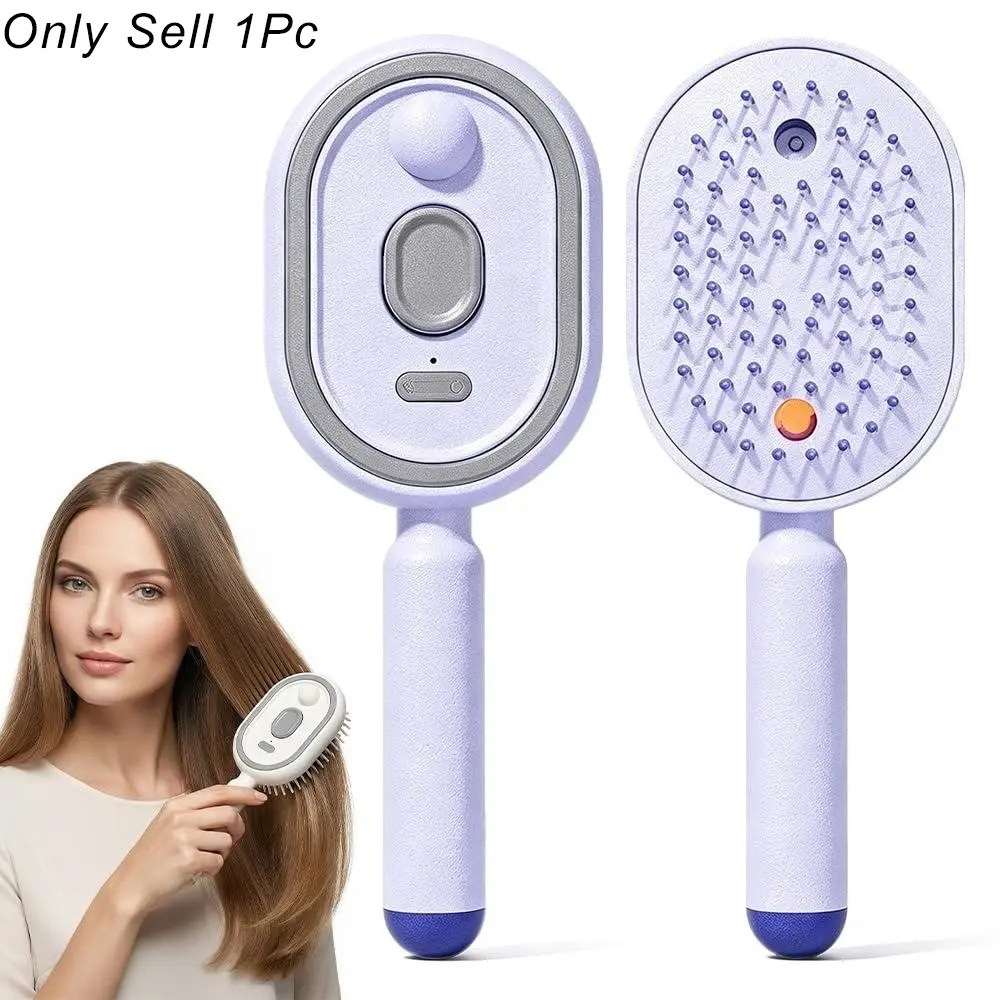 Electric Spray Cushion Massage Comb, 3-in-1 Adjustable Hair Massage Brush for Frizzy Hair and Scalp Care