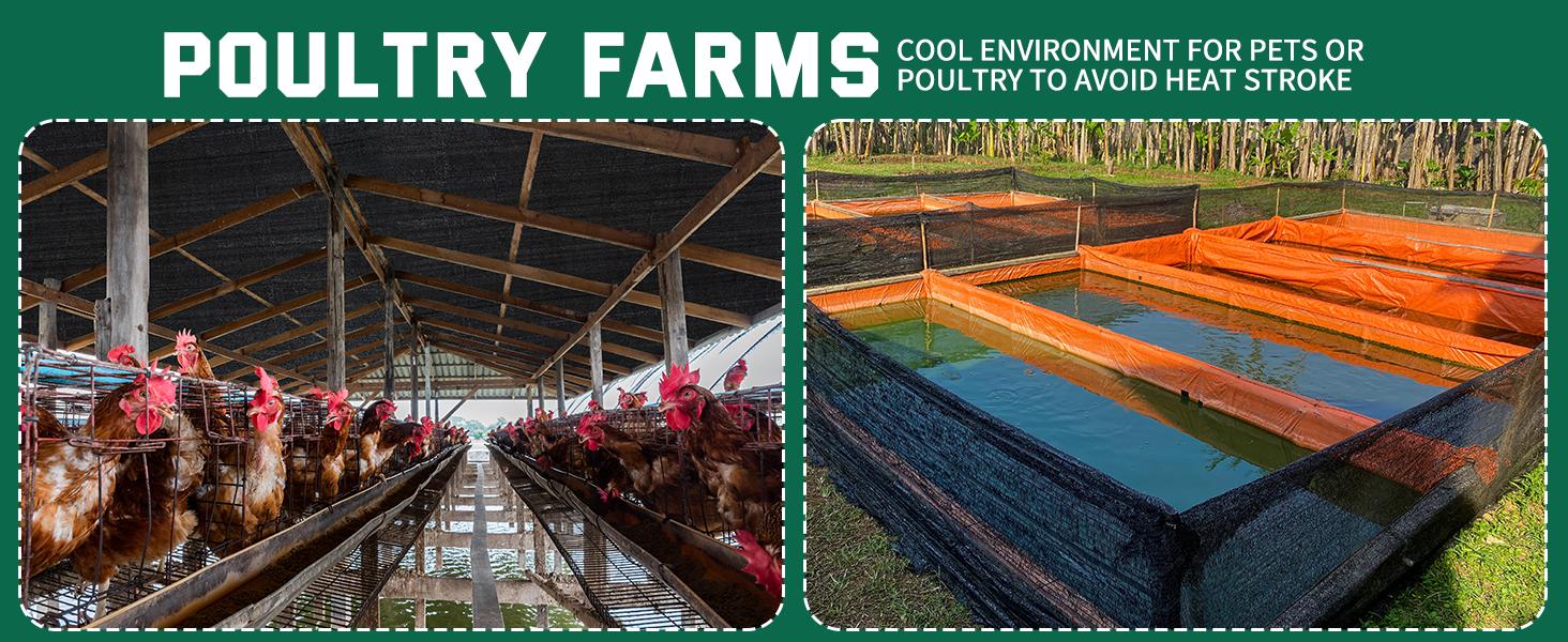 AGS Kesfitt 70% Shade Cloth 10x20 ft, Breathable HDPE Mesh Sun Shade Tarp for Garden & Greenhouse, UV Resistant Outdoor Shade Fabric with Copper Grommets for Plants, Patio, Yard