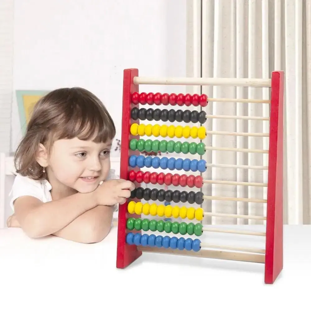 Wooden Abacus Counting Toy Math Learning Rack Number Calculation Activity Toy magnetic letters