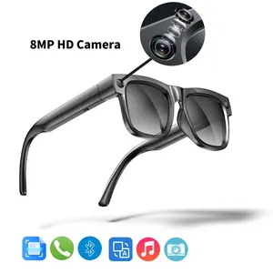 AI Smart Glasses With Camera, 8MP high-definition camera, 4GB memory, 1080p hands-free video recording, AI multilingual translation, Bluetooth calling, HiFi audio, music control, wearable smart glasses, suitable for travel and outdoor translation glasses