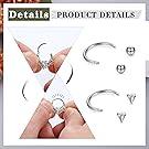 Summer Popular 12Pcs Septum Rings 16G Daith Earrings Nose Rings Hoop Stainless Steel CZ Opal Cartilage Helix Tragus Earrings Septum Clicker Piercing Jewelry Silver Black Rose Gold Summer Popular 12Pcs Septum Rings 16G Daith Earrings Nose Rings Hoop Stainless Steel CZ Opal Cartilage Helix Tragus Earrings Septum Clicker Piercing Jewelry Silver Black Rose Gold