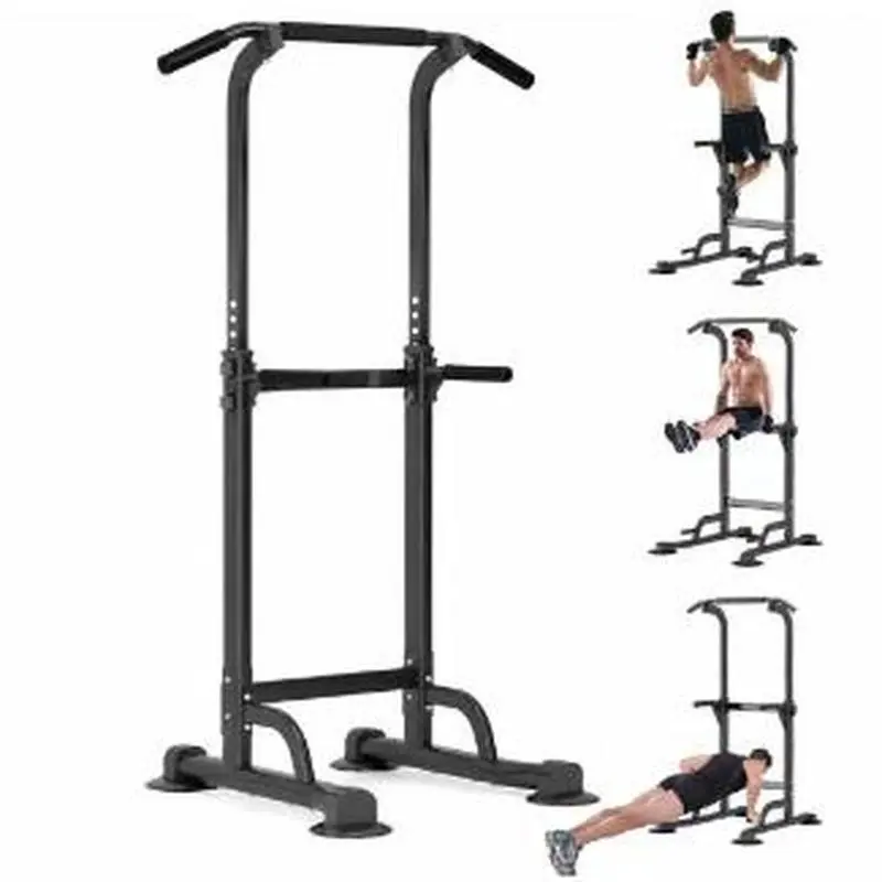 Power Tower Pull-Up Bar Push-Up Stand, sturdy stainless steel fitness equipment, suitable for home workouts, height adjustable, flexible adjustment of exercise equipment, resistance training. Pull Up Bars Pull Up Stands
