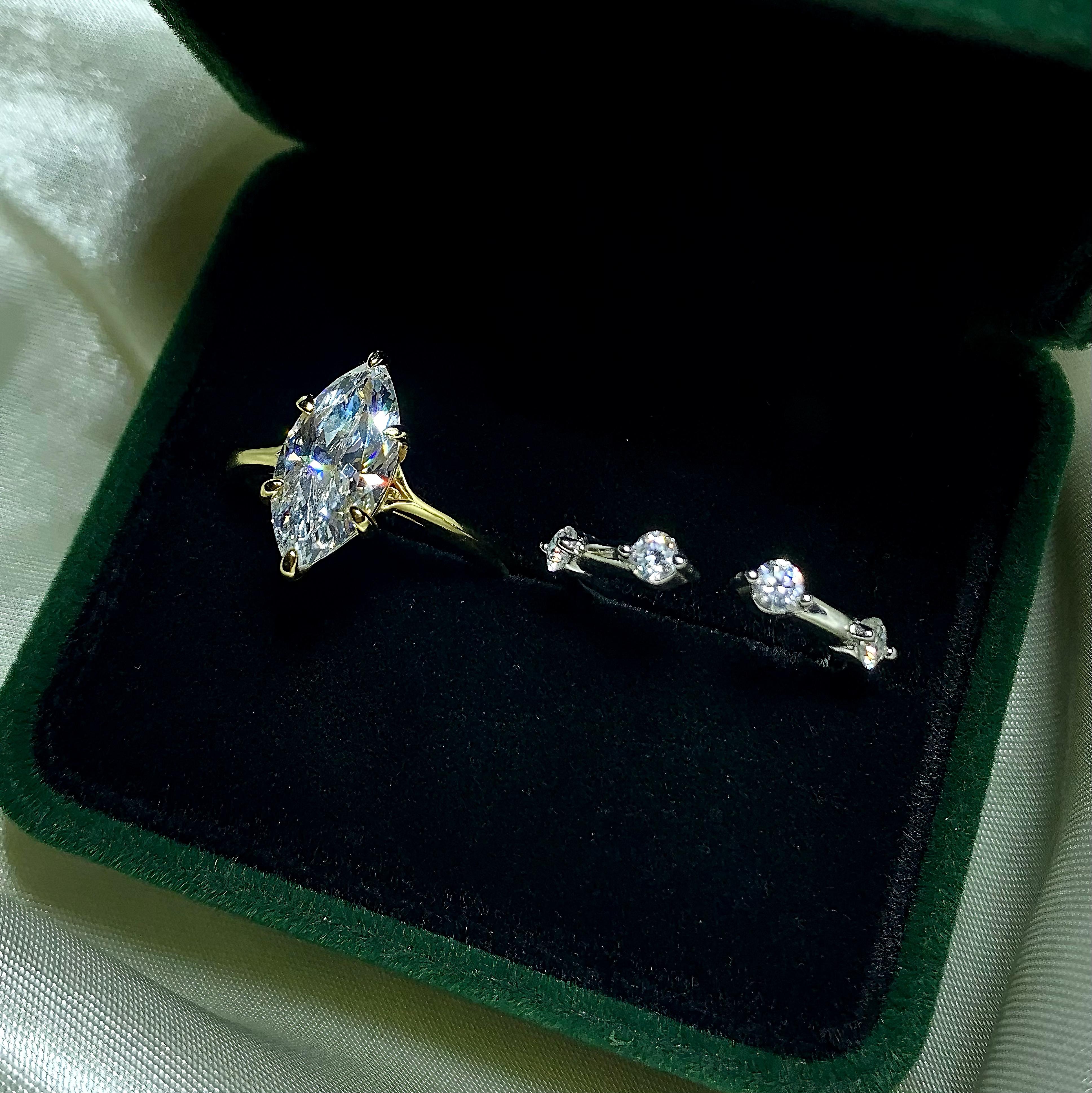 S925 Marquise Ring 7*14mm 6A Cubic Zirconia Ring Plain Circle fashion jewelry accessory woman girl promise ring-103(20%)