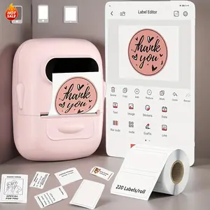 Wireless Thermal Label Printer with Multiple Templates, No Ink Needed, Ideal for Storage and School Supplies, Available in Multiple Colors