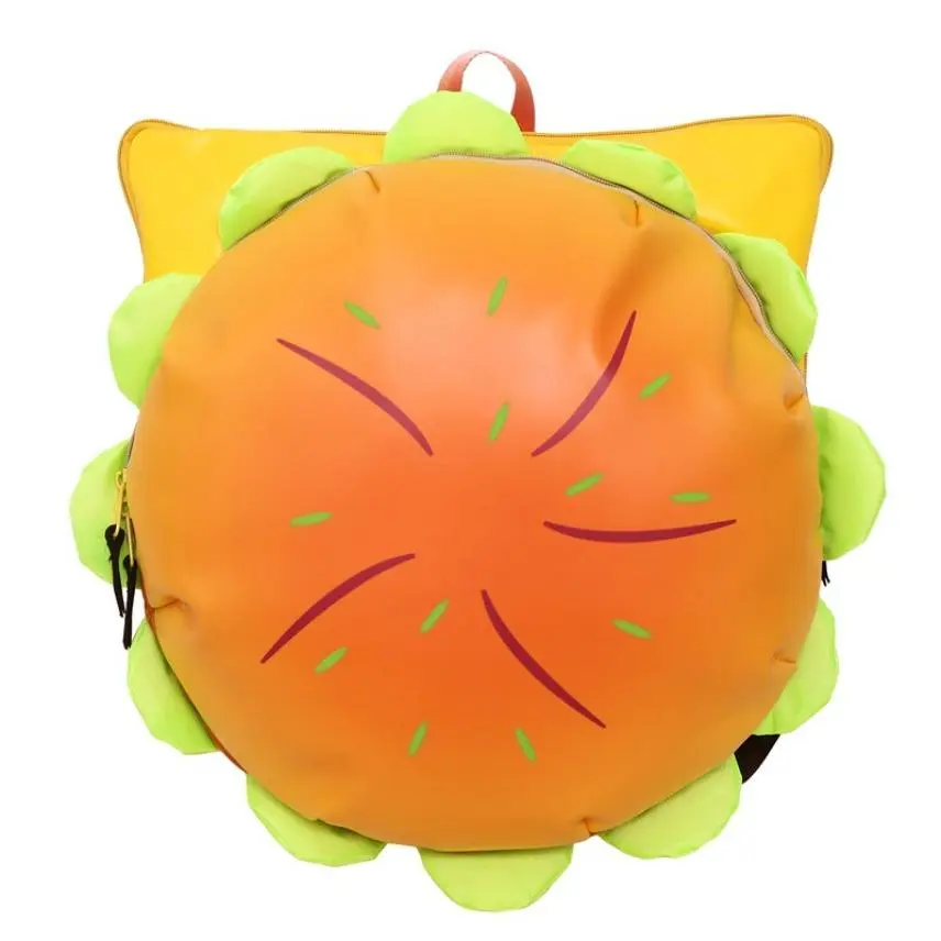 Cute Hamburger Backpack for School, Kawaii Cartoon Food-Themed Design for Women with Large Capacity for Daily Use, Kawaii Backpack, Cute Backpacks For School