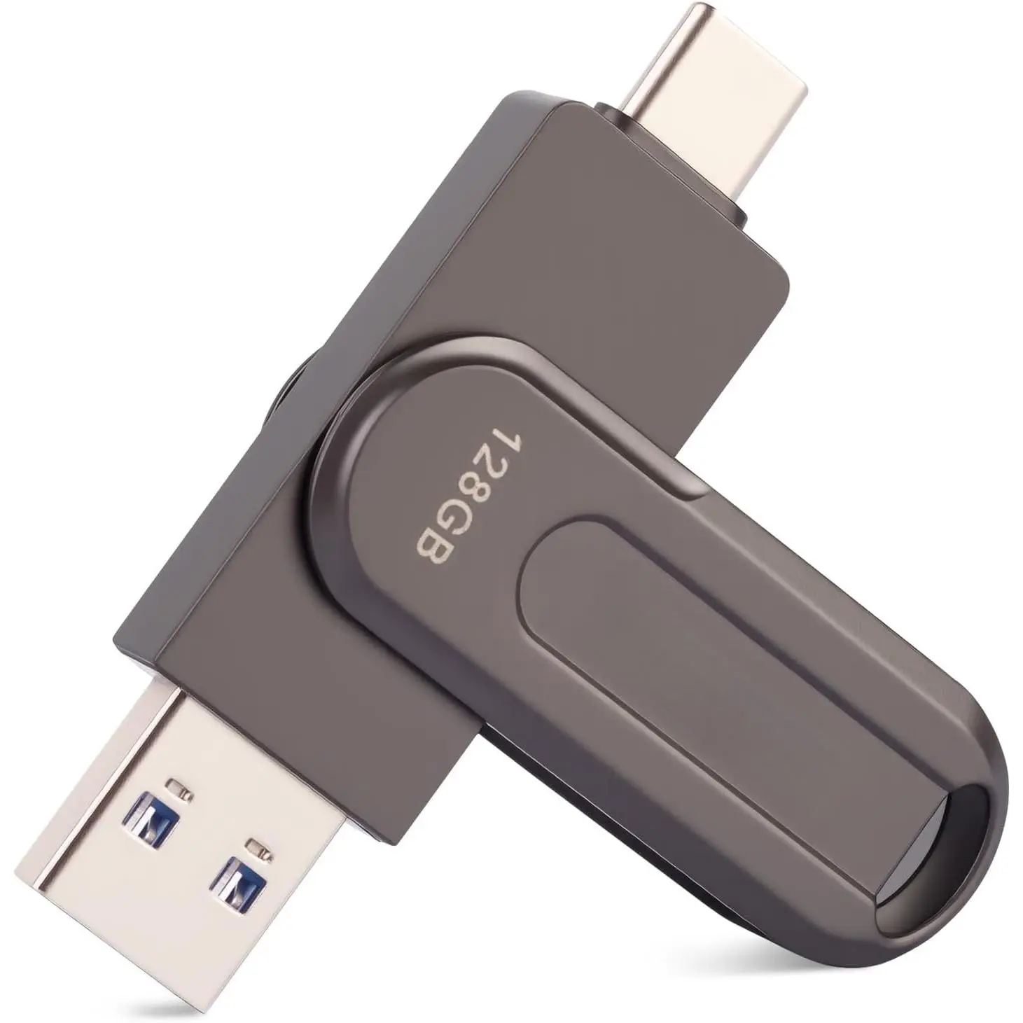 128GB USB Flash Drive for  Photo Stick Thumb Drive, 2-in-1 USB C + USB A, External Storage Jump Drive for Picture Video Data Backup, High Speed Memory Stick USB Drive for /iPad/Android/PC