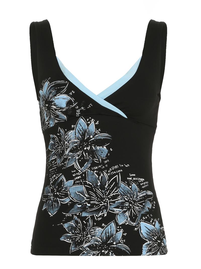 Women's Floral Print Tank Top, Casual Sleeveless Top for Holiday Vacation Daily Wear, Ladies Clothes for Summer