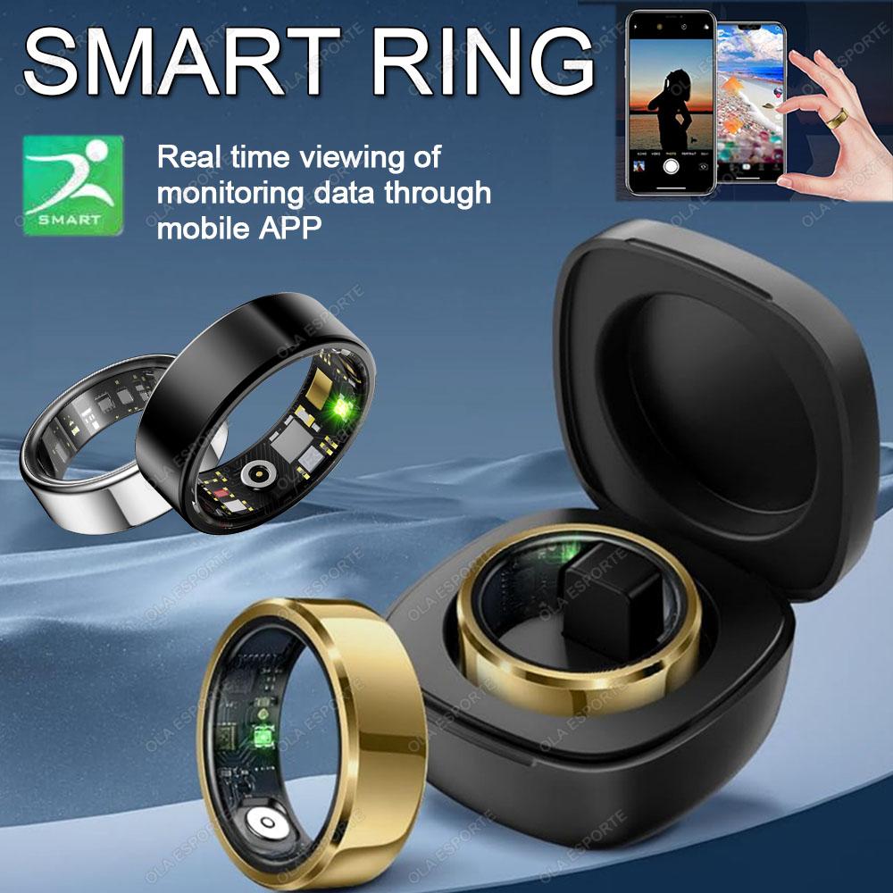 Health Smart Ring Blood Pressure Heart Rate Sleep Monitor IP68 & 5ATM Waterproof Multi Sport Mode for Men Women