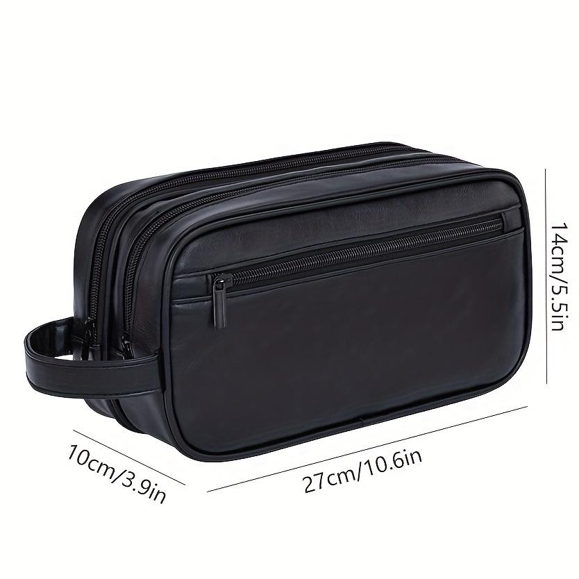 Men's toiletry bag, sports business travel PU leather toiletry bag, casual men's handbag