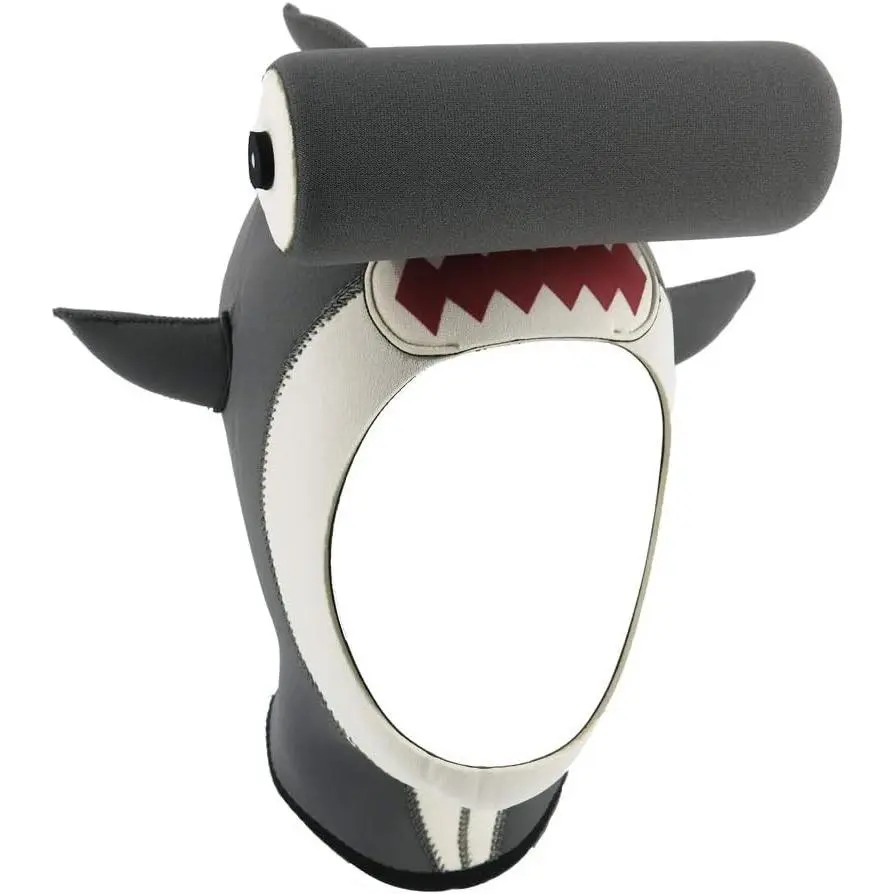 3mm Vented Hammerhead Shark Shaped Premium Neoprene Scuba Wetsuit Diving Hood for Scuba Diving, Snorkeling, Spearfishing