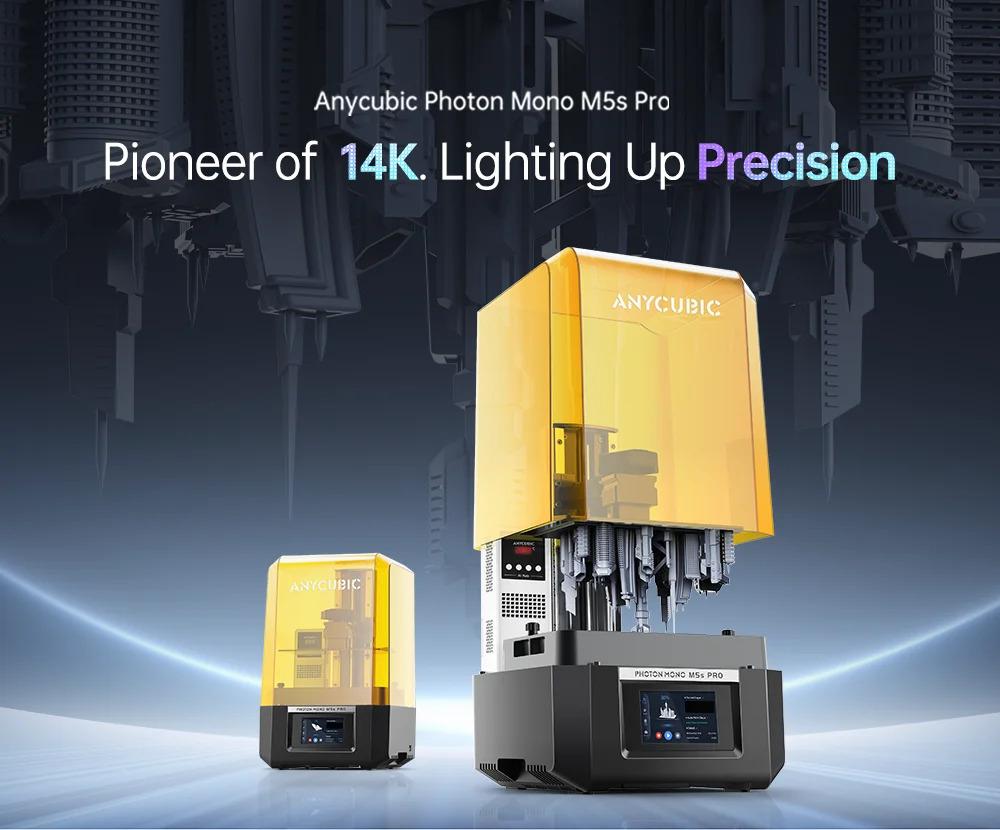 Photon Mono M5s Pro 14K Mono MSLA 3D Printer 10.1'' LCD Resin 3D Printer Speed Up to 150mm/h Print Size 223*127*200mm