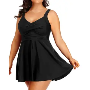 Tempt Me Women's Plus Size Swim Dress - One Piece Swimsuits Tummy Control Bathing Suit Swimwear 2026