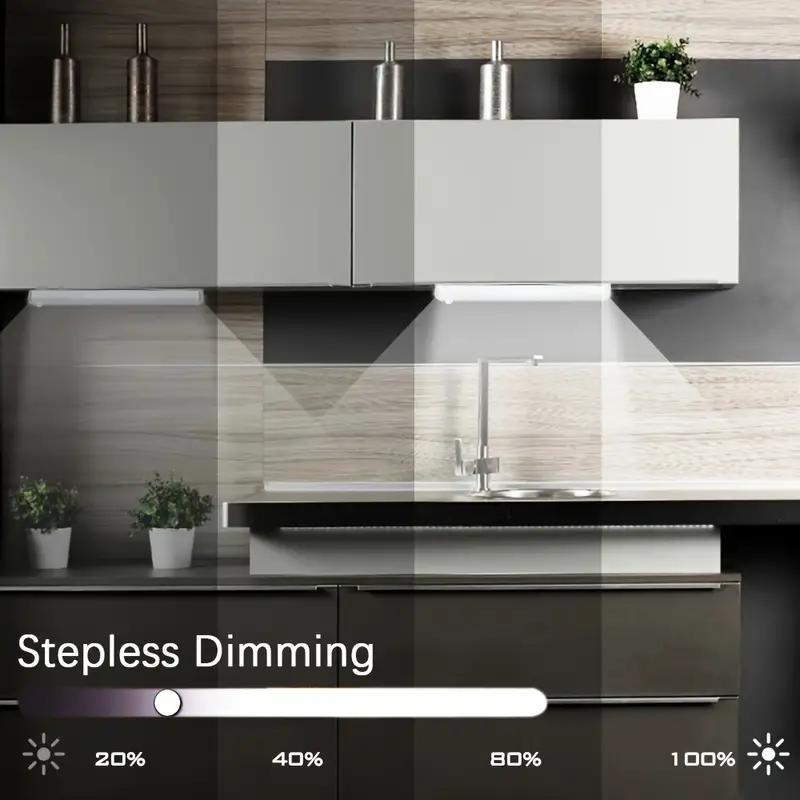 6-Piece LED Motion Sensor Strip Light, USB Rechargeable Adjustable Indoor Lighting, Ideal for Closet, Cabinet, Kitchen, Desk, Nightlight, Hallway, Stairs, Closet Lights