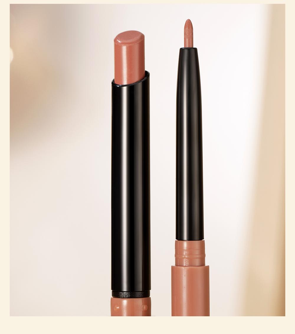 Matte Lipstick + Lip Liner Set, Long-Lasting Natural Nude Color, Non-Fading Lip Makeup Kit, Complete Solution for Lip Beauty