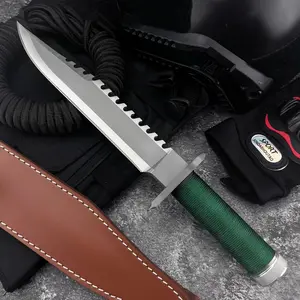 Heavy-duty Outdoor Multi-tool 9Cr18Mov High-carbon Steel Blade and 420 Steel Tube Handle Wrapped in Paracord Comes with A Leather Sheath Perfect for Camping Gardening Hiking and Yard Work An Excellent Holiday Gift for Men