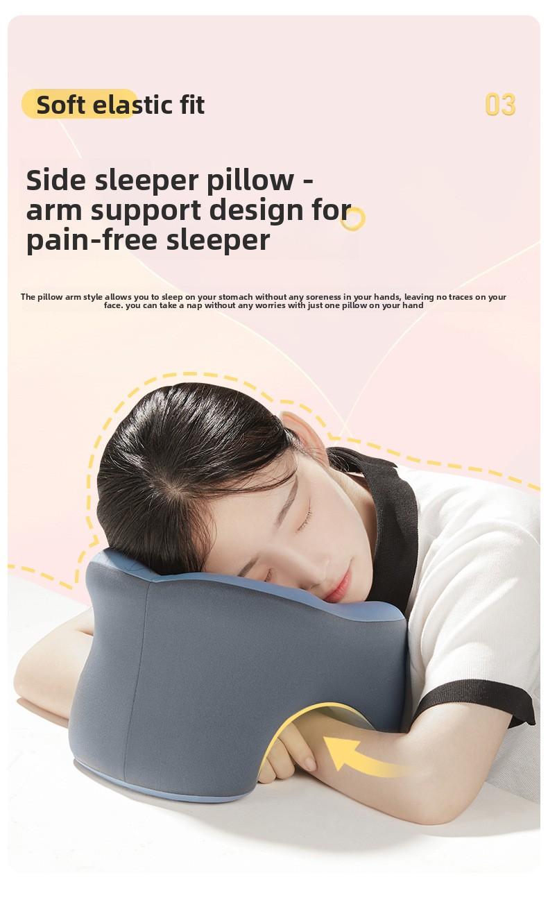 Office U-shaped Nap Pillow Multifunctional Tool for Students to Sleep on Stomach at Desk During Lunch Breaks with 6 Major Functional Areas