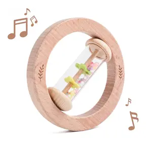 Montessori 0-12 Baby Toys Rain Stick Rattle Hourglass Rain Music Rattle Baby Educational Toy Colorful Montessori Sensory Toys
