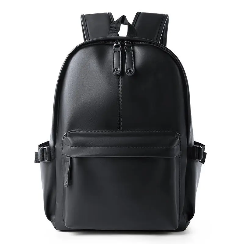 Faux Leather Men’s Backpack - Fashionable Stylish Smooth-Textured Casual Rucksack for Young Men, Practical Daypack for School, Office Commuting, Urban Travel