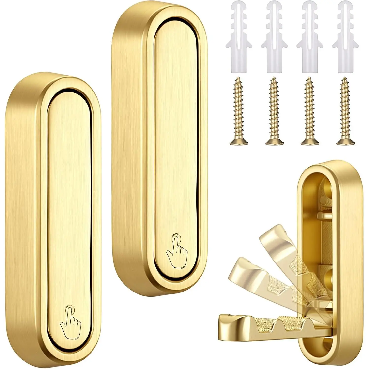 2 count  Folding Wall Hooks 2.87 Inch Heavy Duty Foldable Coat Hooks Folding Hangers for  Coat Towel Key Hat Bag Backpack