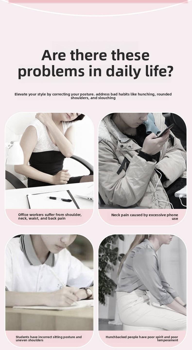TikTok-style back correction belt for hunchback correction, posture corrector for adults, men and women, for beautiful back and open shoulders