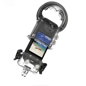 164FT/50M IPX8 Extreme Dive Housing for Insta360 X4 X3 - Hydro-Dynamic Underwater Shell - High-Transparency Optical Shield with Professional Bracket Mount Kit