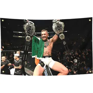Conor McGregor Boxing Funny Poster Durable Man Cave Wall with Brass Grommets 3x5 Feet Tapestry for College Dorm Room Decor,Outdoor,Bedroom, Parties gifts, travel, filming,events,festivals..