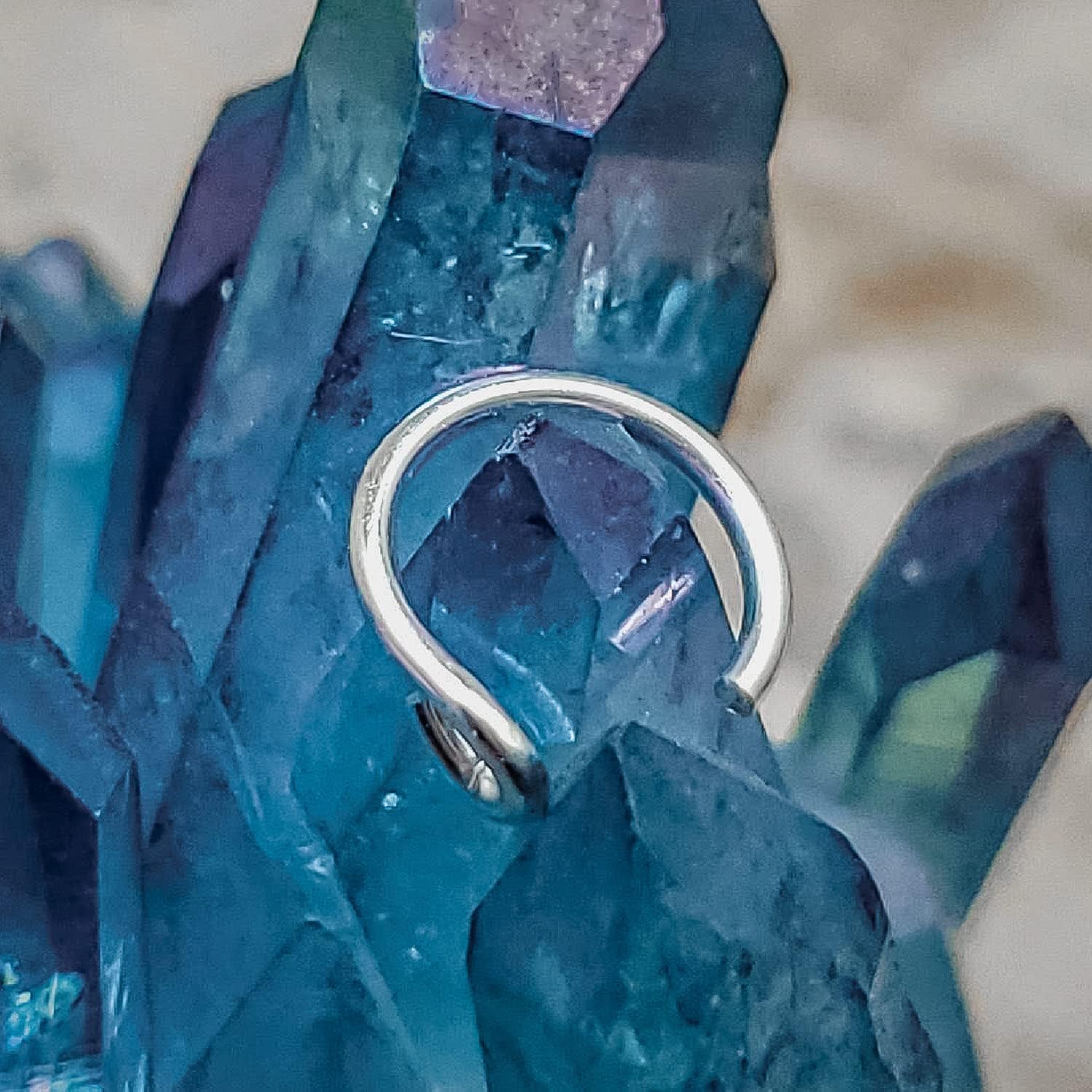 925 Sterling Silver or 14k Gold Filled Fake Clip on Nose Ring, Handmade 20 Gauge Tiny Faux Non Piercing Huggie Hoop