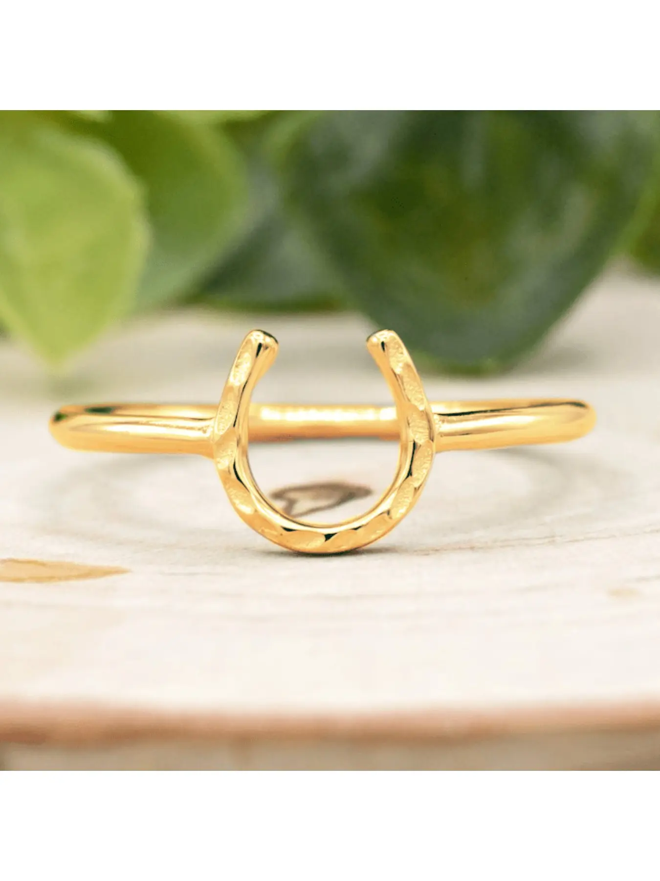 Silver Hammered Horseshoe Thin Halo Ring, Daily Stack Ring, Western Retro Engagement Ring, Lucky Meaningful Valentine Gift, Countryside Cowboy Theme Party Ring, Fit for Independence Day and Daily Multi-ring Stacking Occasions