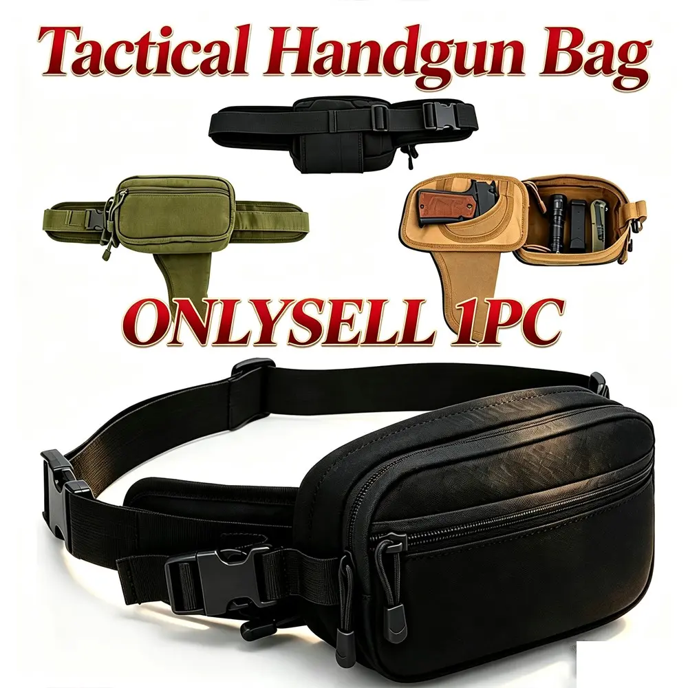 Tactical Handgun Bag, Waist Belt Holster, Secure Gun Carrier,  Design, Ideal for Outdoor Activities, Easy Access & Comfortable Fit