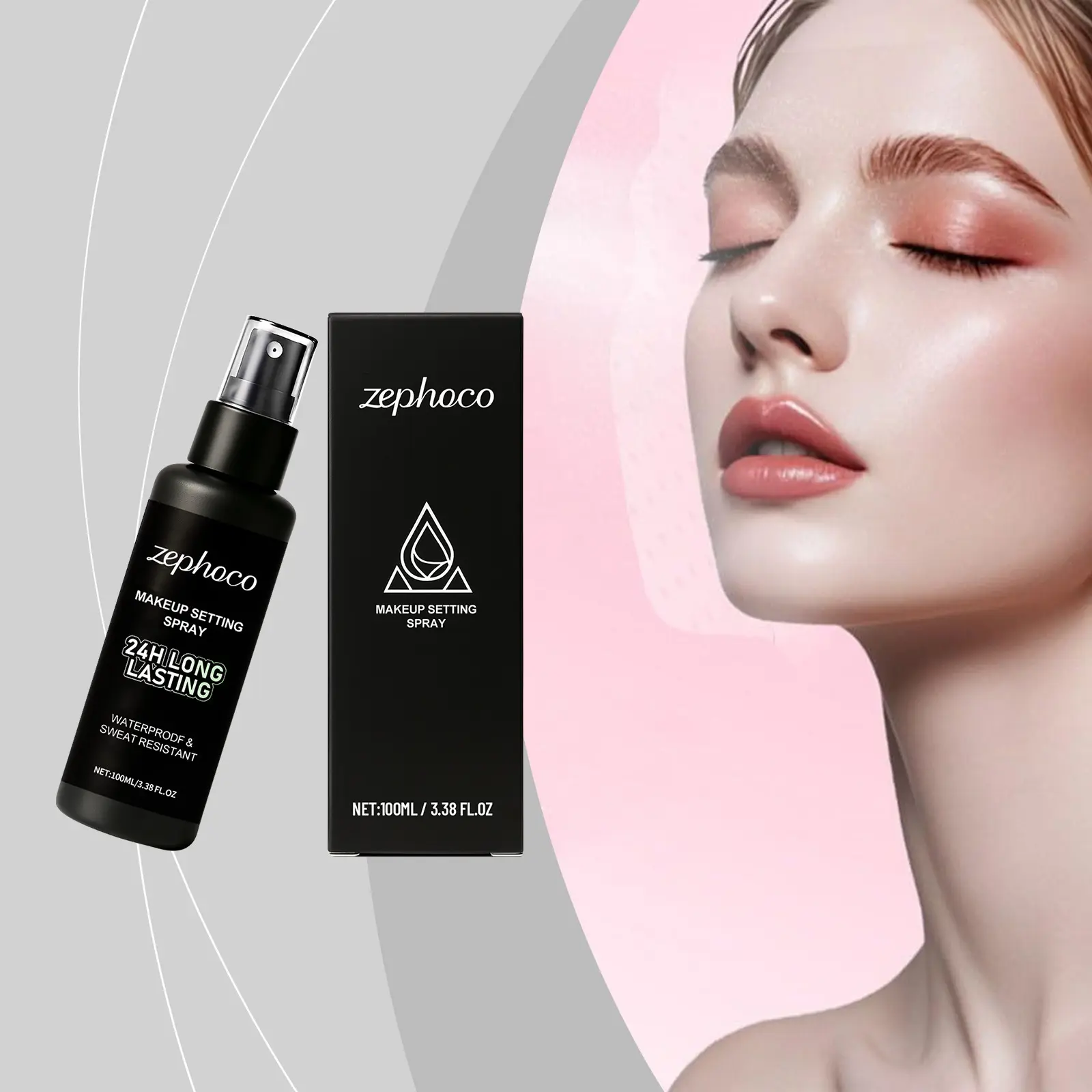 Clear Makeup Setting Spray - Lightweight, Refreshing, Non-Sticky Face Mist for Daily Commuting Use