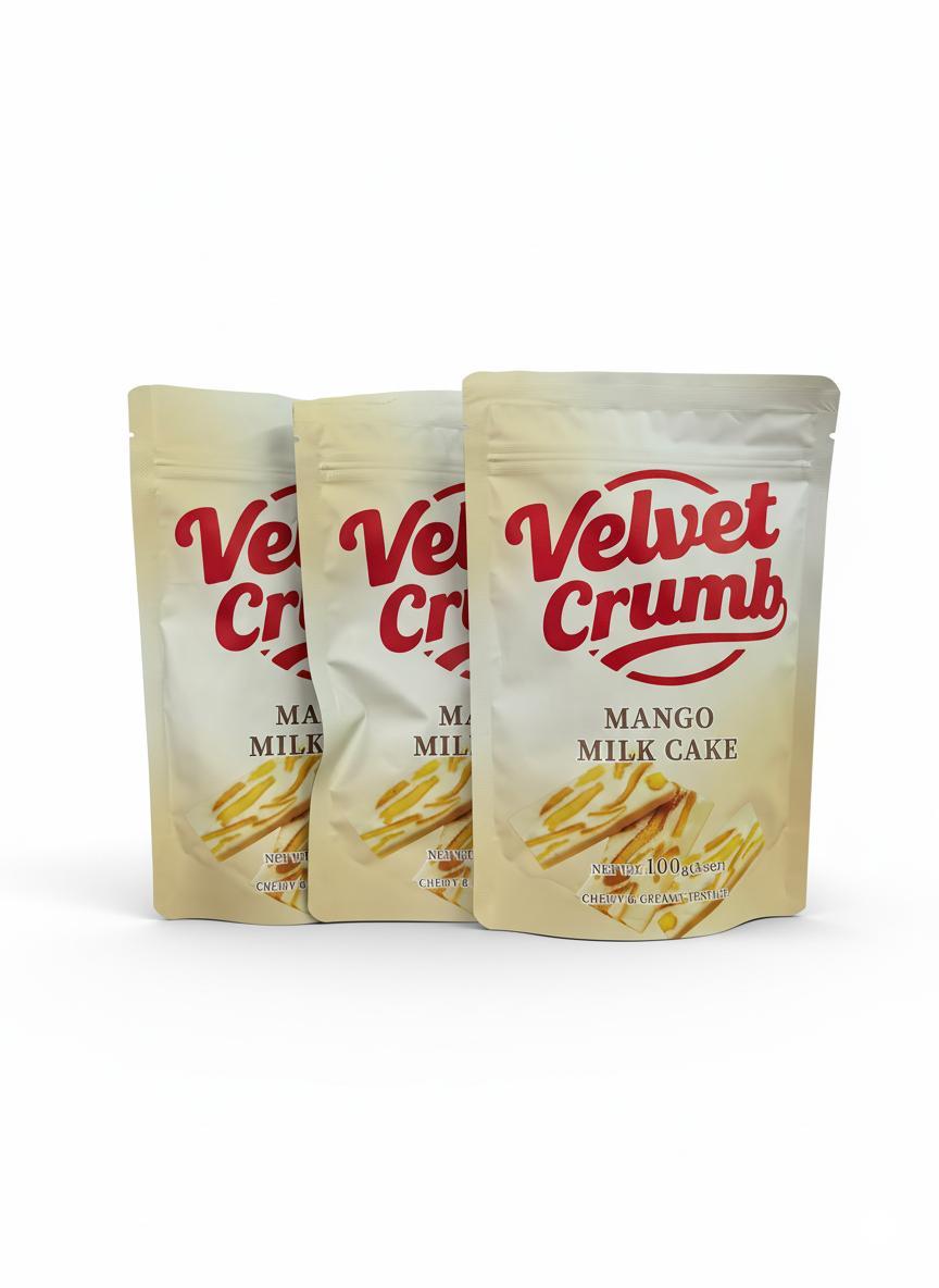 Mango Milk Nougat Candy, Soft Chewy Milk Candy with Fruity Flavor, Classic Asian Sweet Snack, Rich & Creamy Treat (100g × 3 Packs)