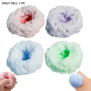 Vacuum Grape Stress Ball, Colorful Shapeable Squeeze Toy for Adults, Stress Relief Ball with Sound, Noisy Squeeze Toys for Relaxation, Squishy Fidget Ball, Soft Squishy Fidget