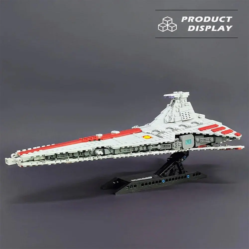 Sci-Fi Interstellar Battleship Model Kit with Display Stand, Space Cruiser Assembly Set, Perfect Gift for Sci-Fi Enthusiasts, Adult Collection Decor