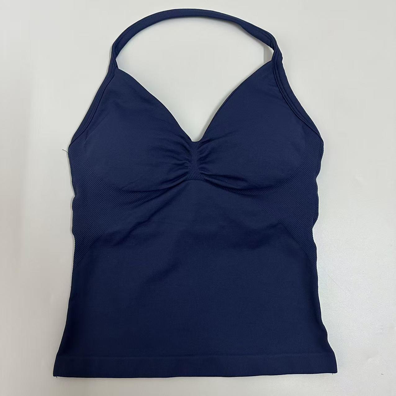 2026 DFYNE Backless Longline Strappy Tank Top Seamless Scrunch Bra Removable Cups Yoga Gym Clothes for Women 2026 DFYNE Backless Longline Strappy Tank Top Seamless Scrunch Bra Removable Cups Yoga Gym Clothes for Women