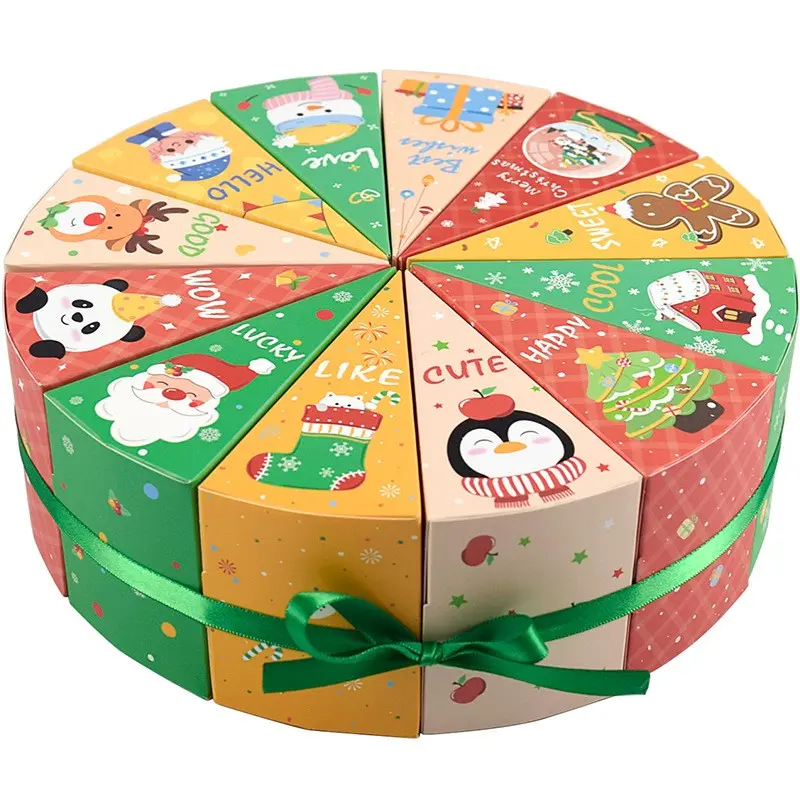 12 Christmas Gift Boxes Blind Box Countdown Calendar Party Packaging Empty Boxes, Perfect for Holiday Gifts and Celebrations