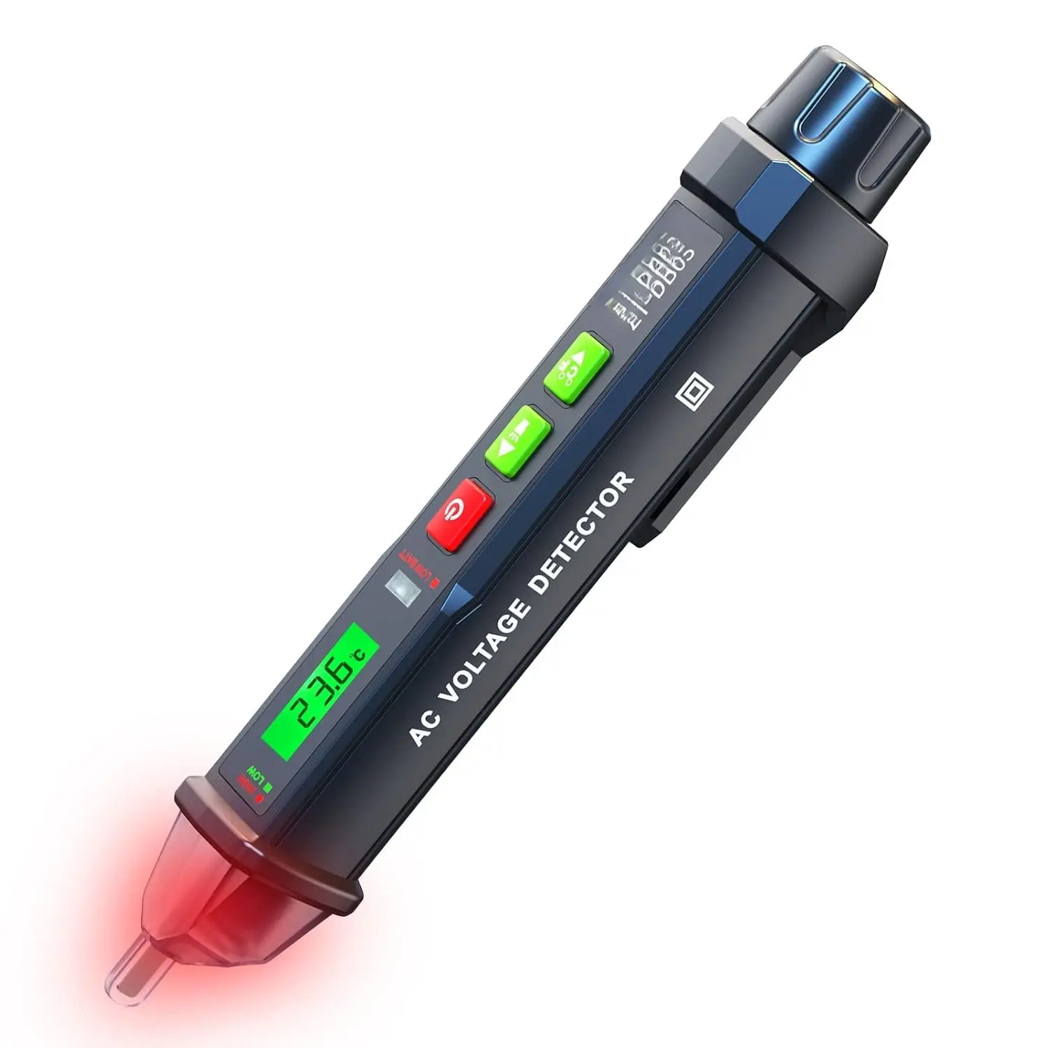 ZOYI ZT-DB03 Non-Contact AC Detector Pen with Clip, 5 Sensitivity Gears, 12-1000V AC Range, ABS Plastic Build, Circuit Test & Break-Point Testing, Flashlight for Electricians