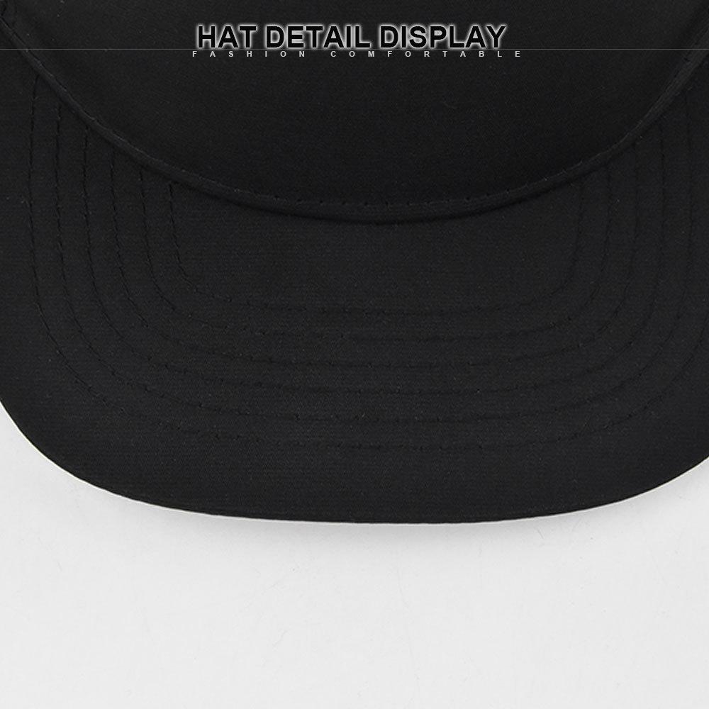 Cross-border 6-panel hard-brim flat cap adult mesh cap advertising hip-hop cap custom logo curved brim sunshade cap