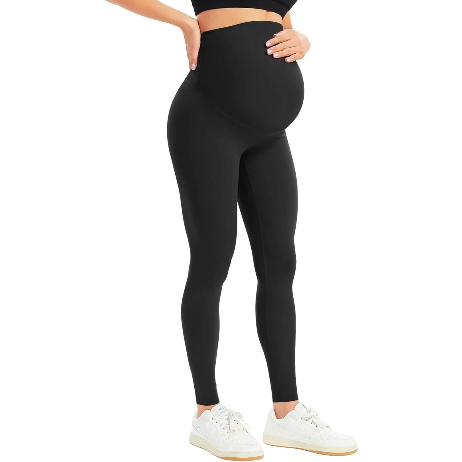 Women's Maternity Leggings Over The Belly Bump Workout Full Length Leggings Running Active Yoga Pants New model postpartum essentials pregnancy