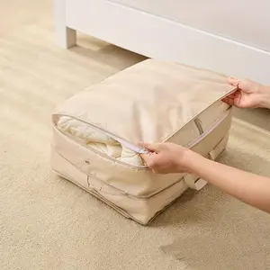 Space-Saving Self-Compression Storage Bags – 2025 New Large Capacity Durable Storage Bags, Made of High-Quality Dustproof Material, Double Zipper Closure, Wide Top Opening with Easy-Grip Handles for Moving, Travel, Under-Bed Storage